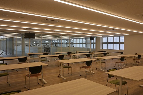 Cafeteria and large conference room that can be used as a shelter