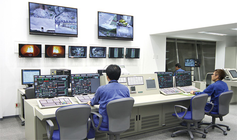 Monitoring plant operation in the central control room