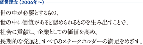 経営理念(2006年~)
