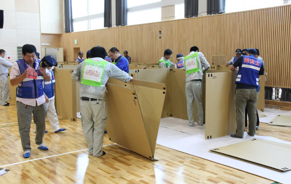 Evacuation shelter setup training